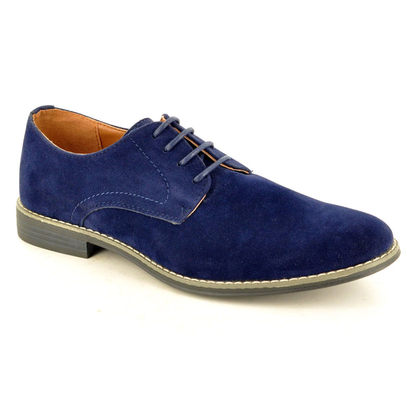 FORMAL OXFORD SHOES IN NAVY FAUX SUEDE