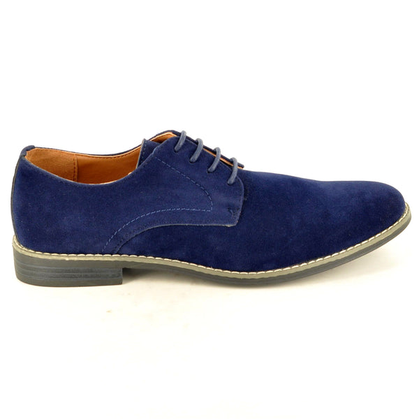 NAVY SUEDE OXFORD SHOES - The Sole Box